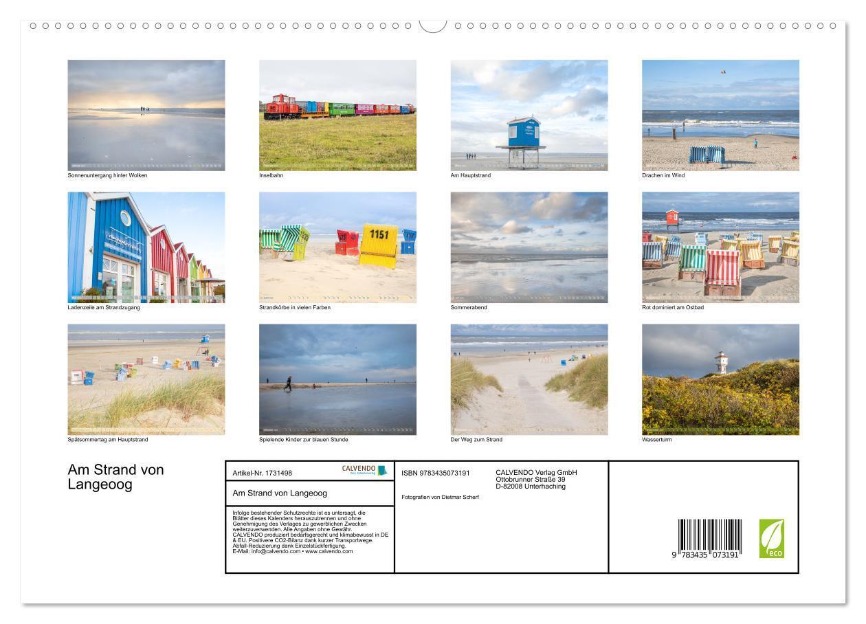 Bild: 9783435073191 | Am Strand von Langeoog (Wandkalender 2025 DIN A2 quer), CALVENDO...