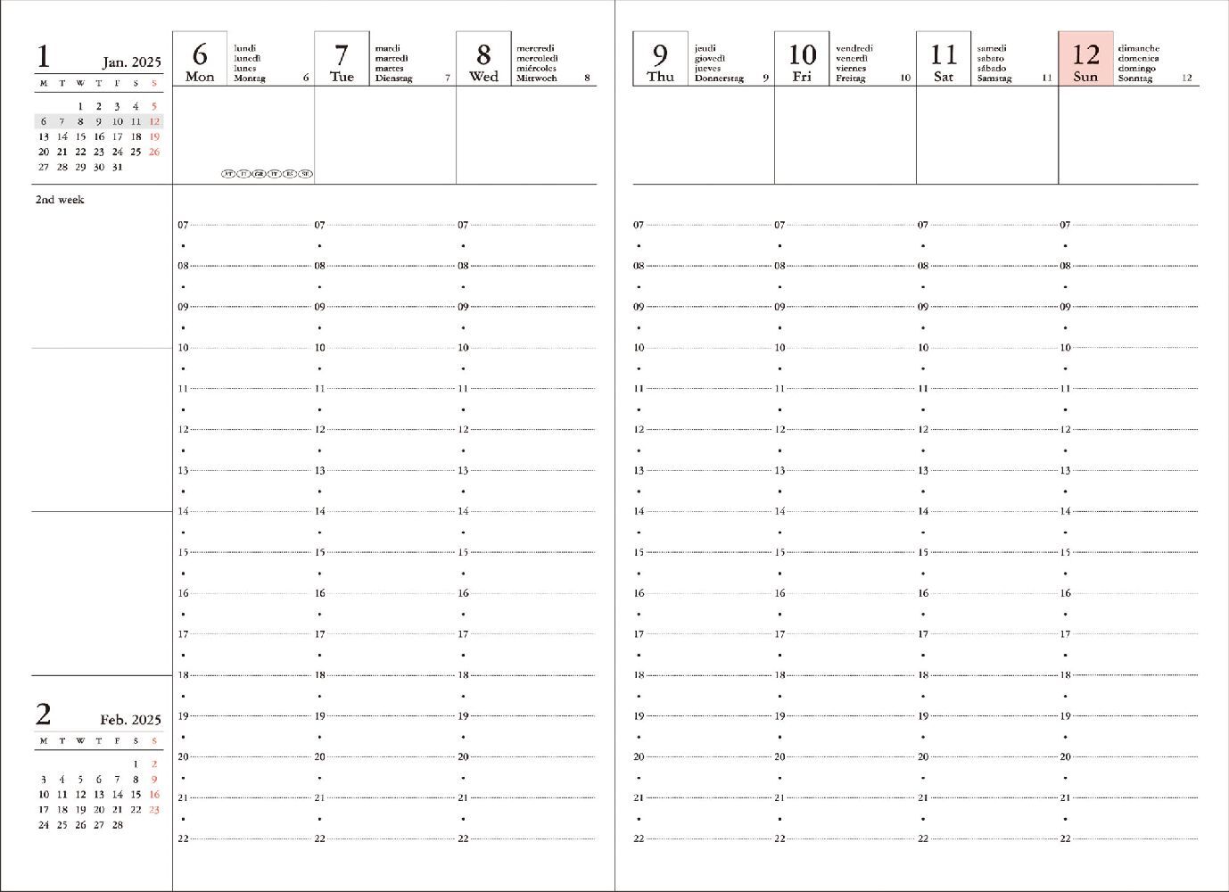 Bild: 4550045127560 | MARK'S 2024/2025 Taschenkalender A6 vertikal, COLORS, Pink | Inc