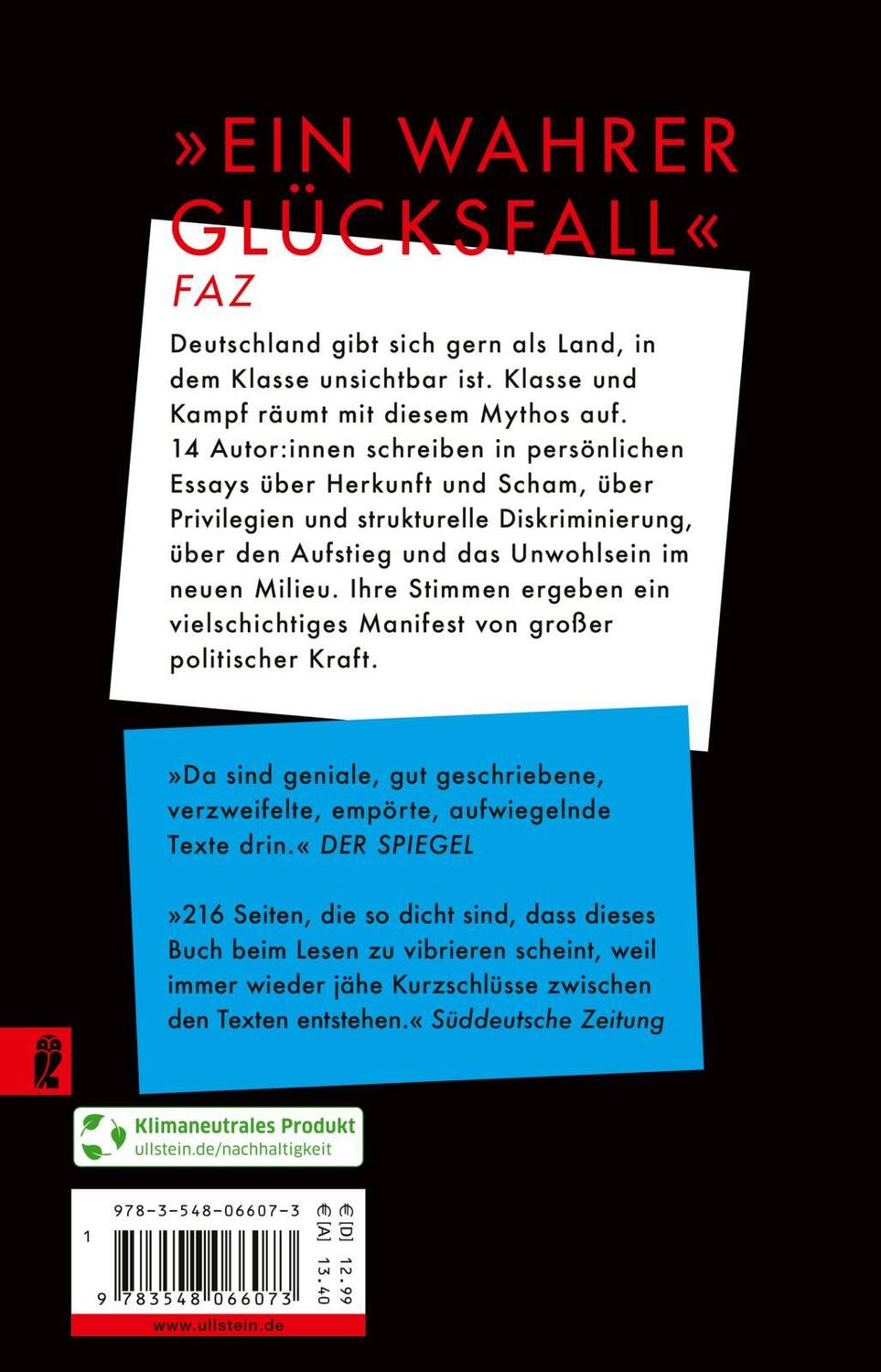 Rückseite: 9783548066073 | Klasse und Kampf | "Unbedingt empfehlenswert." Zeit Online | Buch