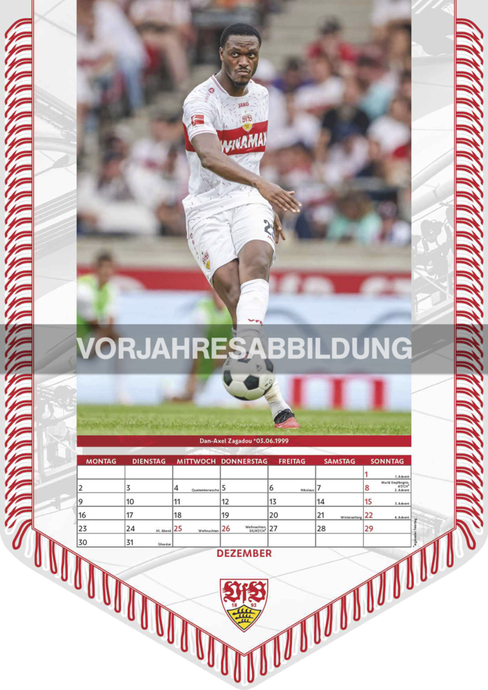 Bild: 4002725994486 | N NEUMANNVERLAGE - VfB Stuttgart 2025 Bannerkalender, 29,7x42cm,...