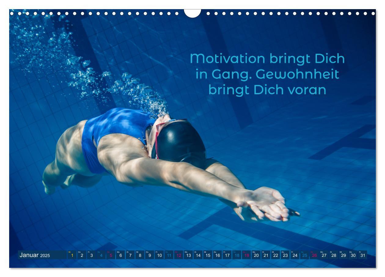 Bild: 9783383905674 | Schwimmen und SUP Begleitet mit coolen Sprüchen (Wandkalender 2025...