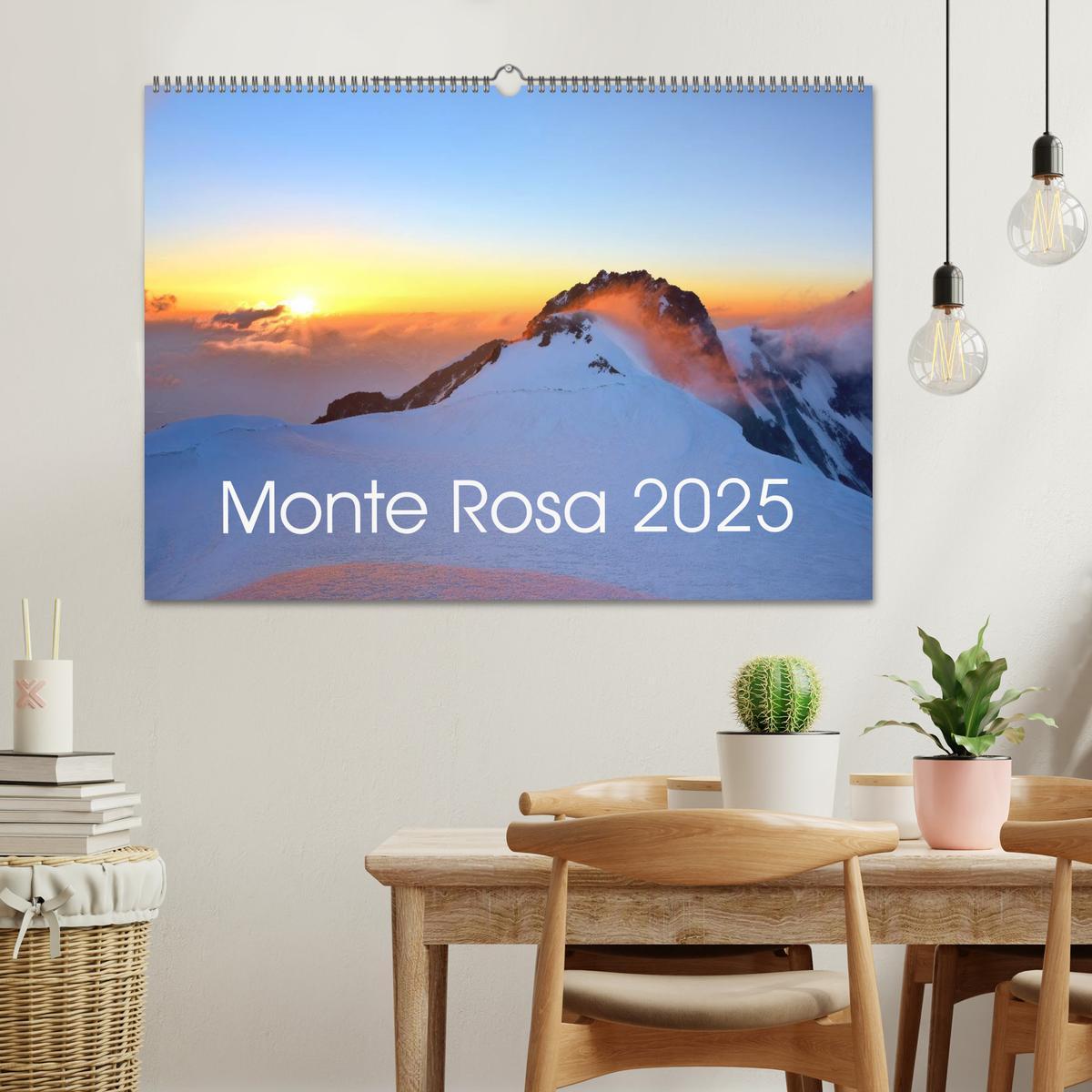 Bild: 9783435583881 | Monte Rosa (Wandkalender 2025 DIN A2 quer), CALVENDO Monatskalender