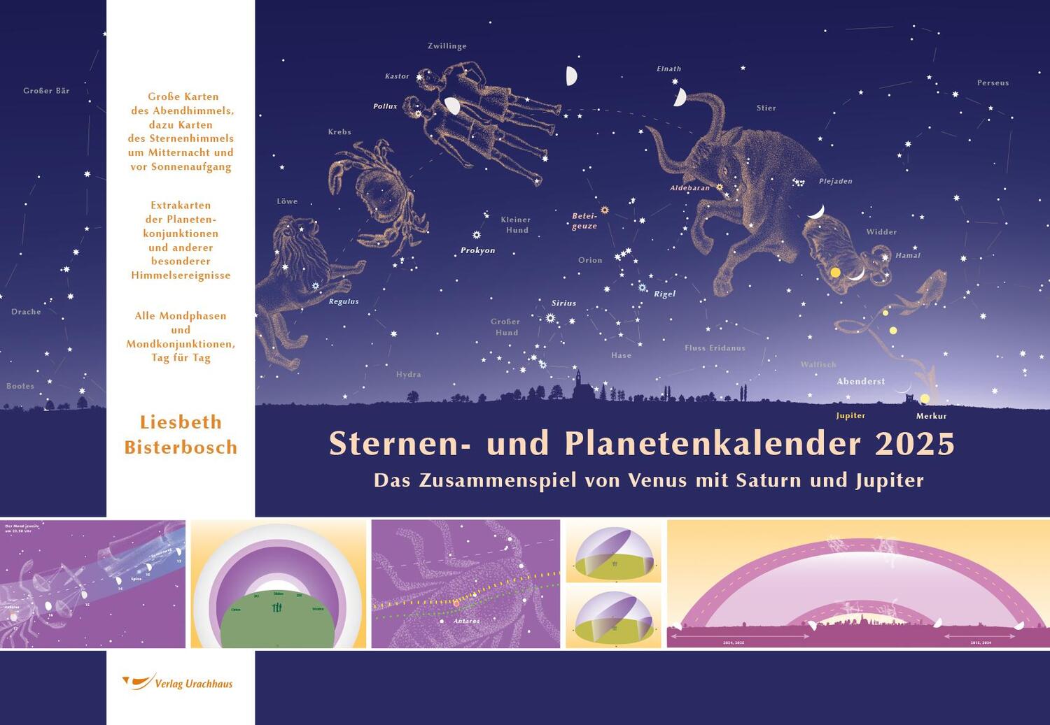 Cover: 4260300470675 | Sternen- und Planetenkalender 2025 | Liesbeth Bisterbosch | Kalender