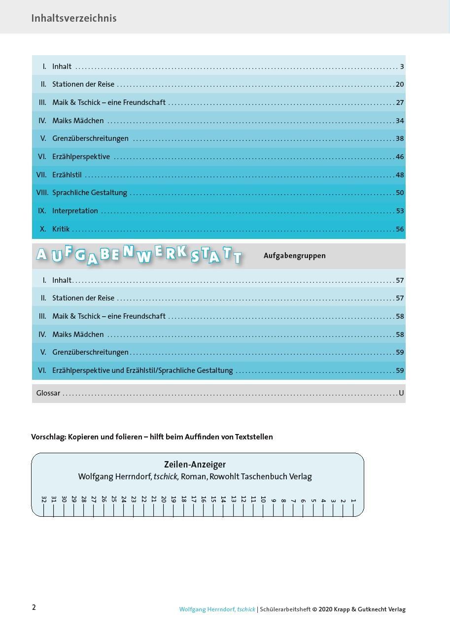 Bild: 9783941206472 | tschick | Schülerarbeitsheft zur Prüfungsvorbereitung | Broschüre