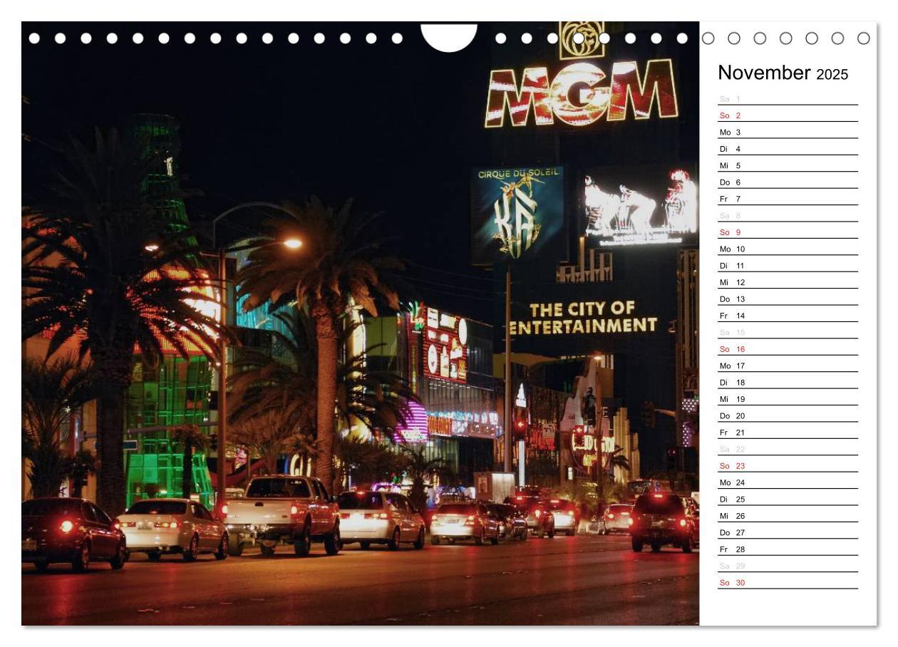 Bild: 9783435472031 | LAS VEGAS - by night (Wandkalender 2025 DIN A4 quer), CALVENDO...