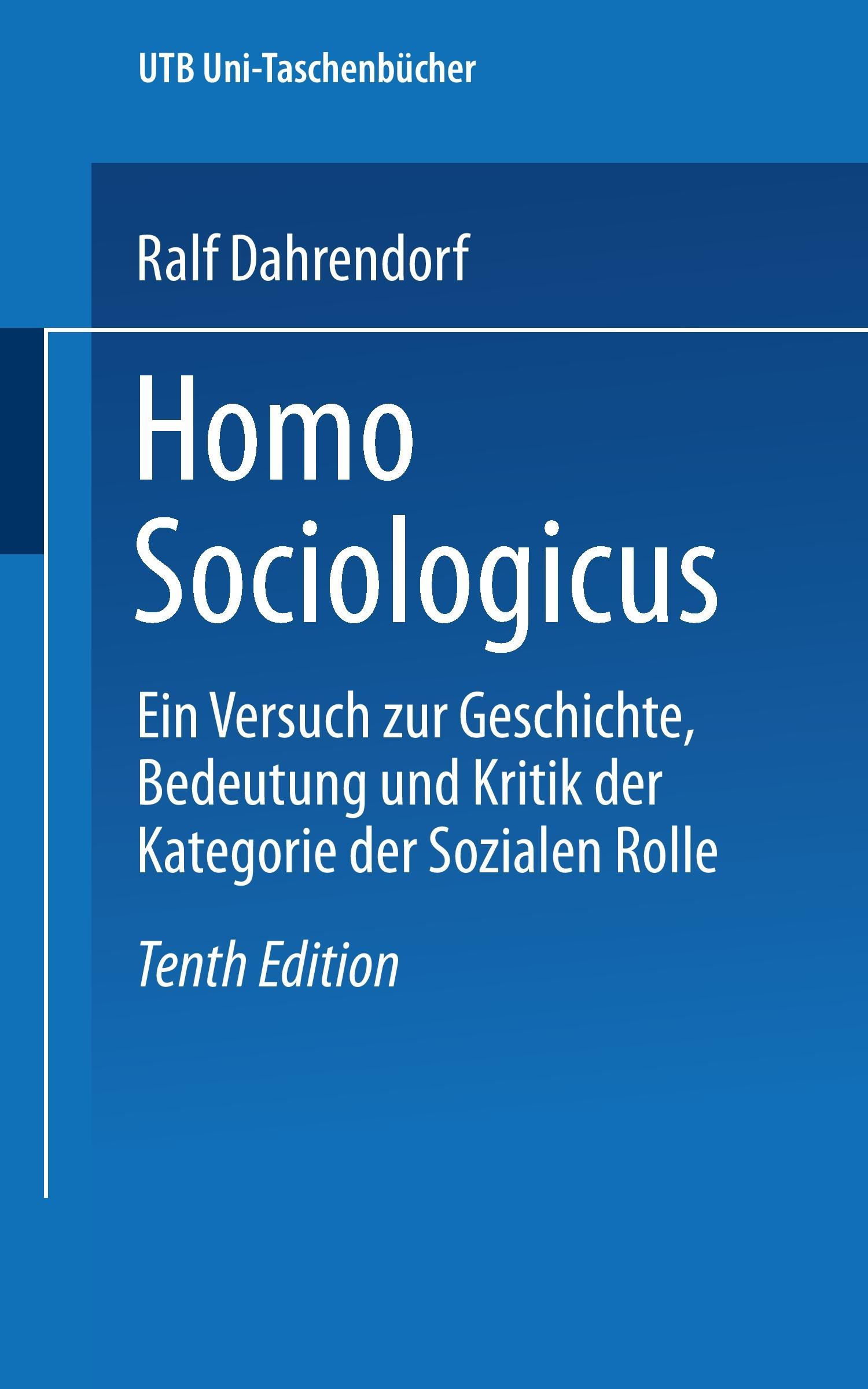 Cover: 9783531110813 | Homo Sociologicus | Ralf Dahrendorf | Taschenbuch | Paperback | xi