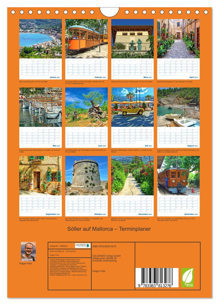 Bild: 9783383813276 | Sóller auf Mallorca ¿ Terminplaner (Wandkalender 2025 DIN A4 hoch),...