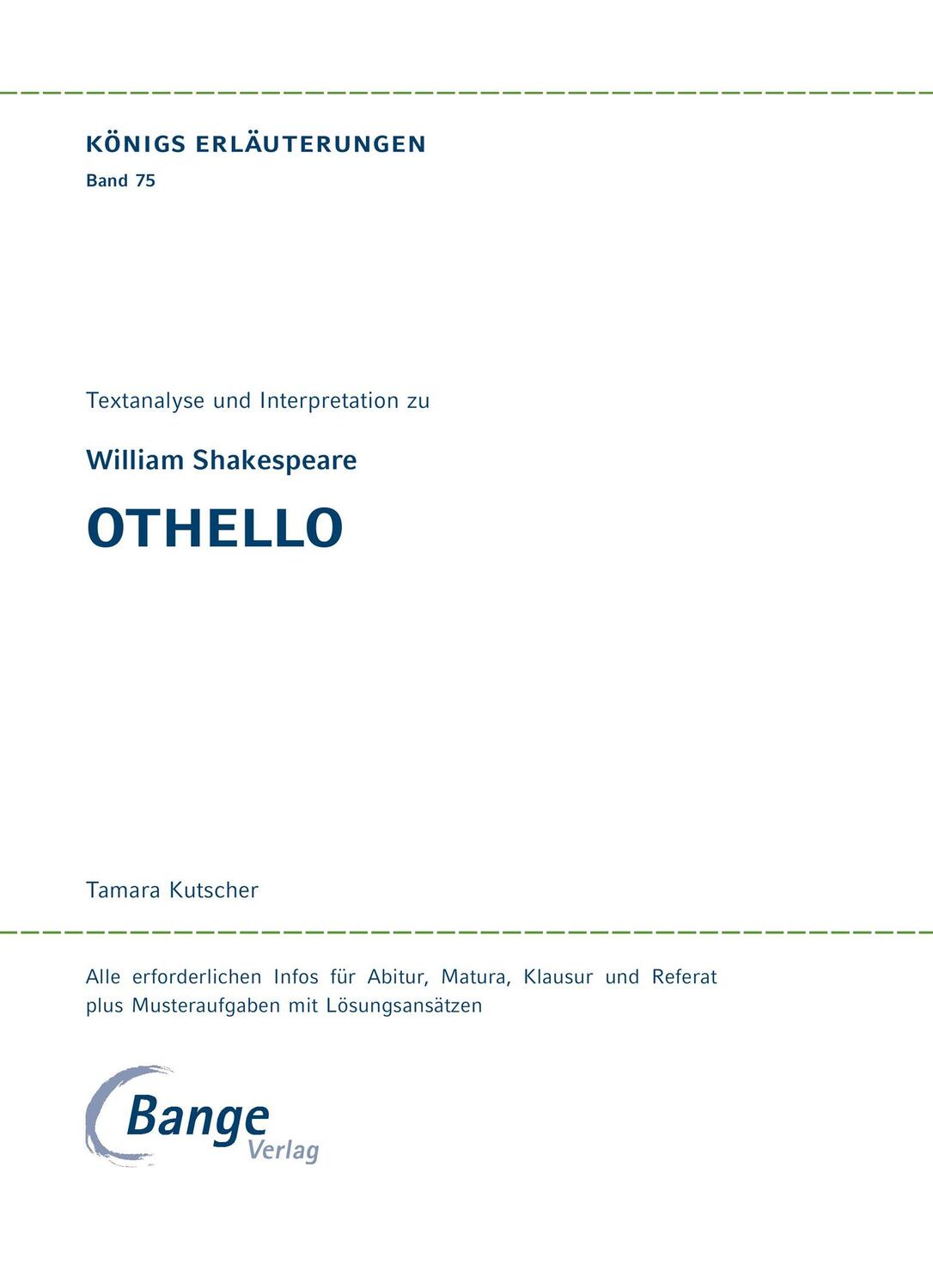 Bild: 9783804420144 | Othello von William Shakespeare. | William Shakespeare | Taschenbuch