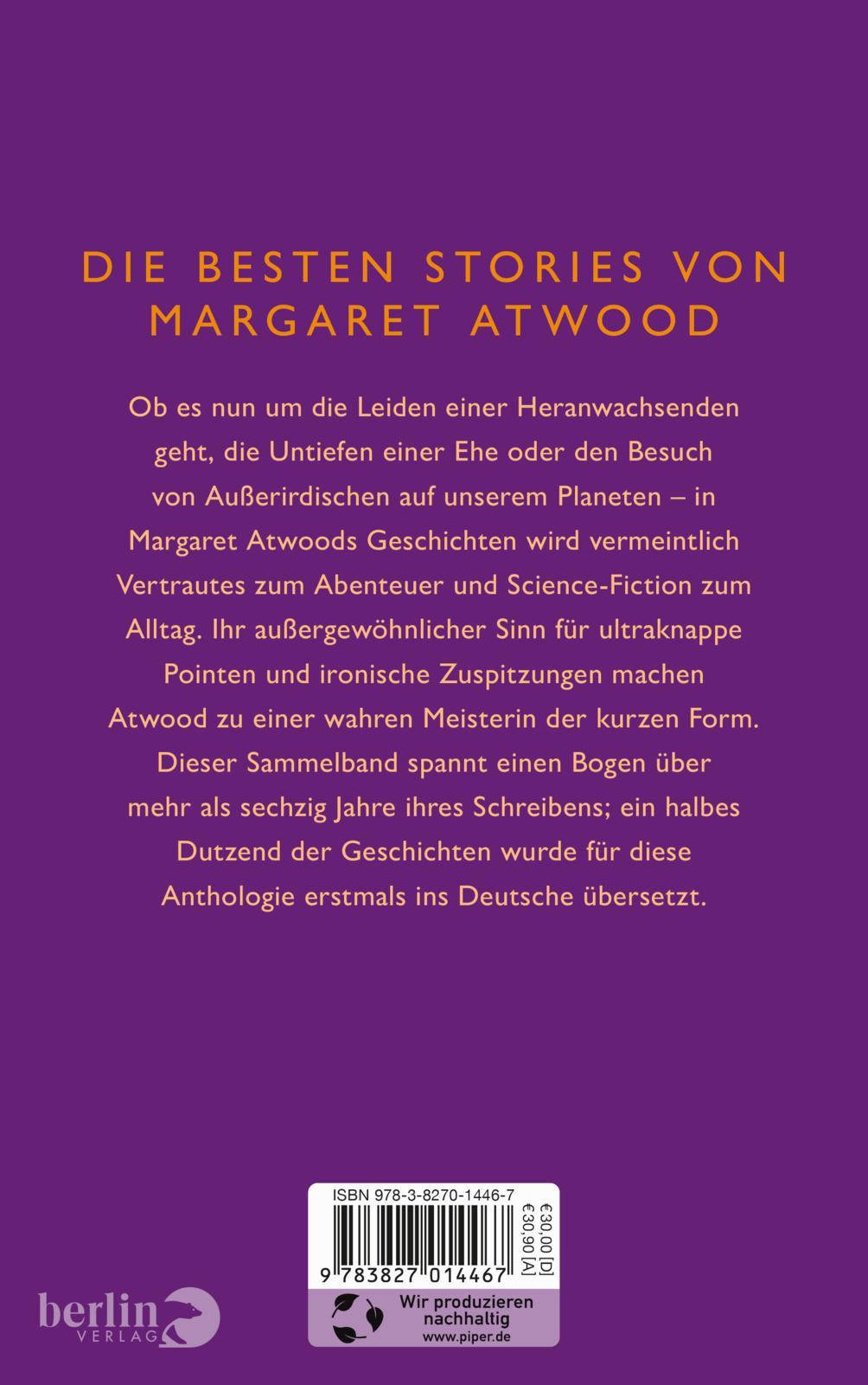 Rückseite: 9783827014467 | Die Kunst des Kochens und Auftragens | Margaret Atwood | Buch | 352 S.