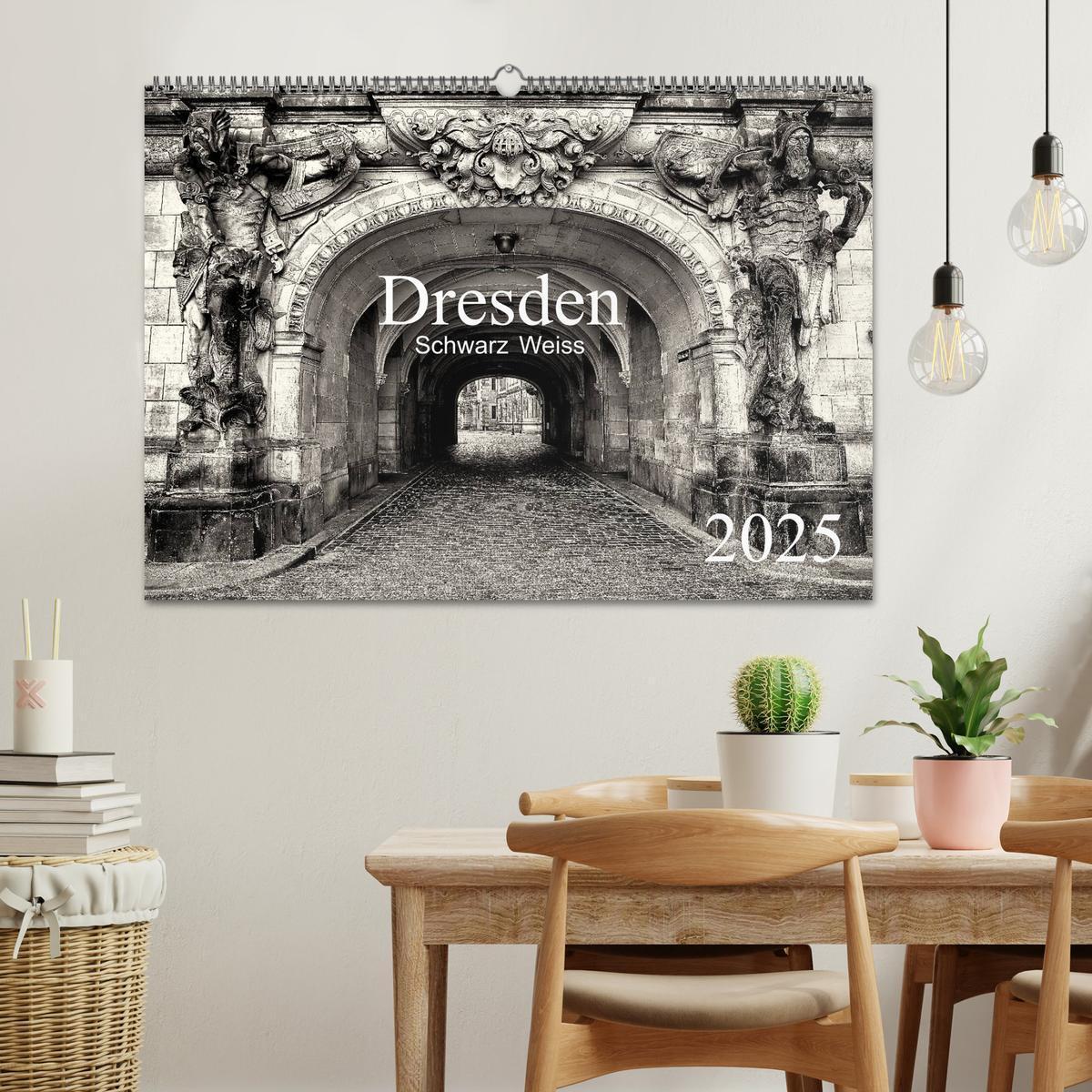 Bild: 9783435754083 | Dresden Schwarz Weiss 2025 (Wandkalender 2025 DIN A2 quer),...