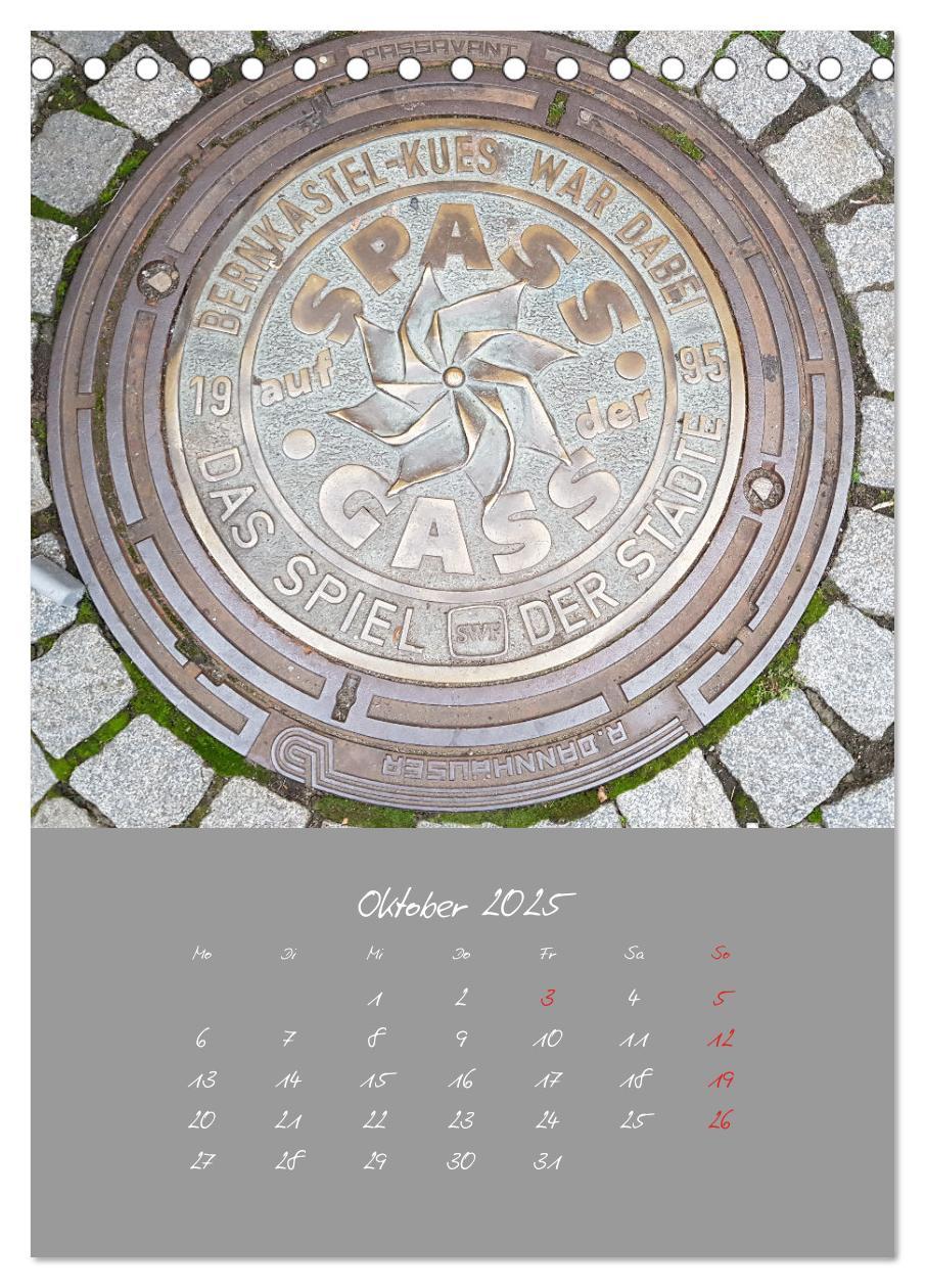 Bild: 9783435951321 | Faszination Kanaldeckel (Tischkalender 2025 DIN A5 hoch), CALVENDO...