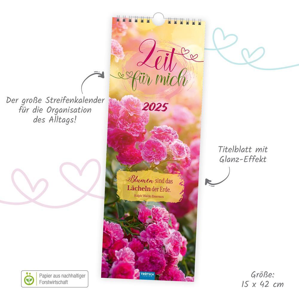 Bild: 9783988022424 | Trötsch Maxi-Streifenkalender Zeit für mich 2025 | Wandkalender | KG