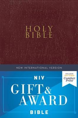 Cover: 9780310450368 | Niv, Gift and Award Bible, Leather-Look, Burgundy, Red Letter...