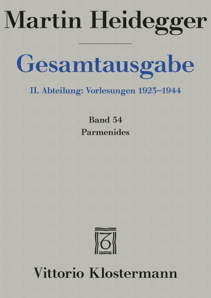 Cover: 9783465003564 | Gesamtausgabe 2. Abteilung: Vorlesungen 1923 - 1944 | Martin Heidegger