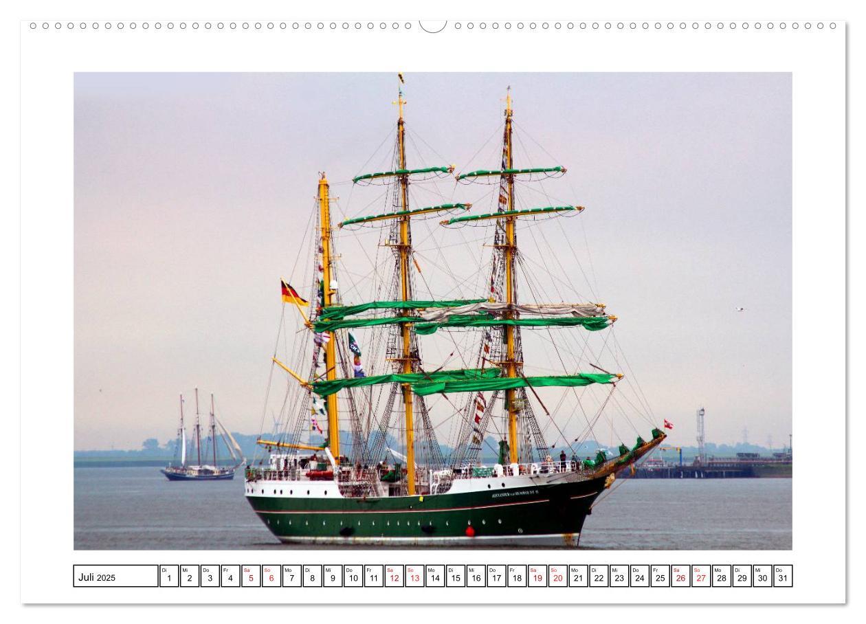 Bild: 9783435580378 | Windjammer - Bremerhaven (Wandkalender 2025 DIN A2 quer), CALVENDO...