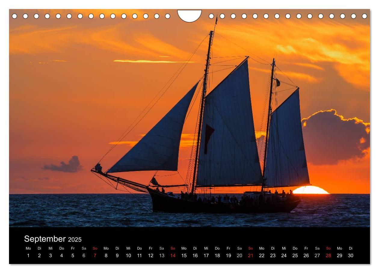 Bild: 9783435581849 | Windjammer auf der Ostsee im Abendlicht (Wandkalender 2025 DIN A4...