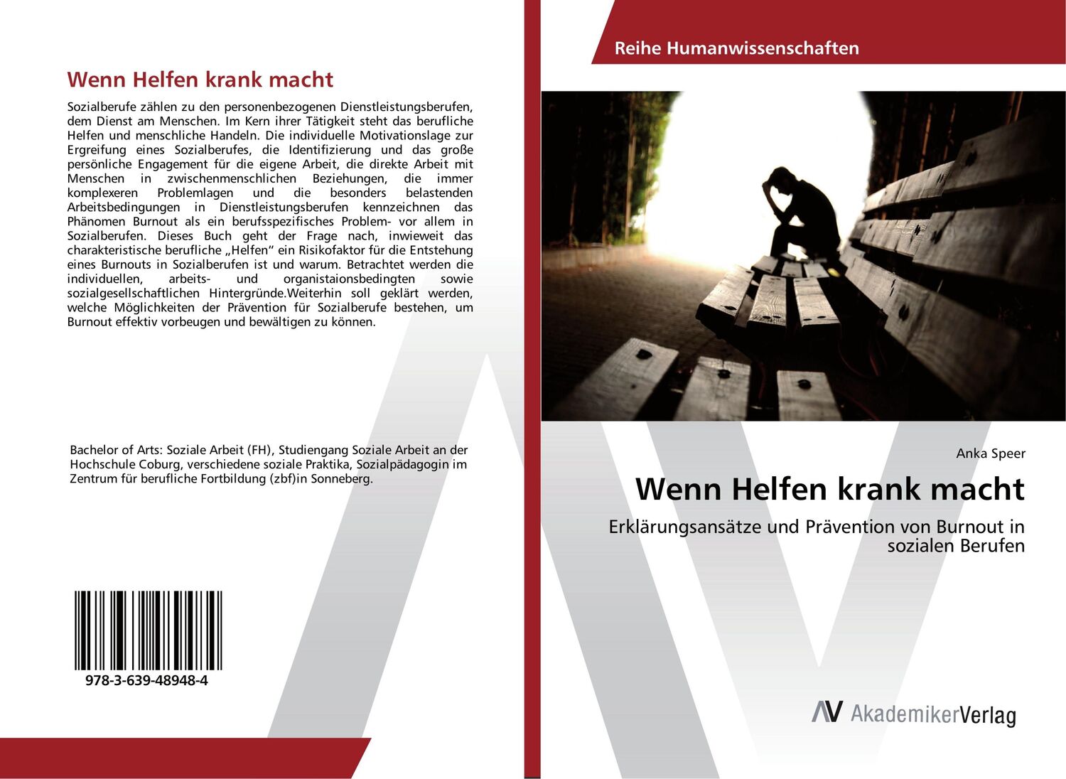 Cover: 9783639489484 | Wenn Helfen krank macht | Anka Speer | Taschenbuch | Paperback | 80 S.