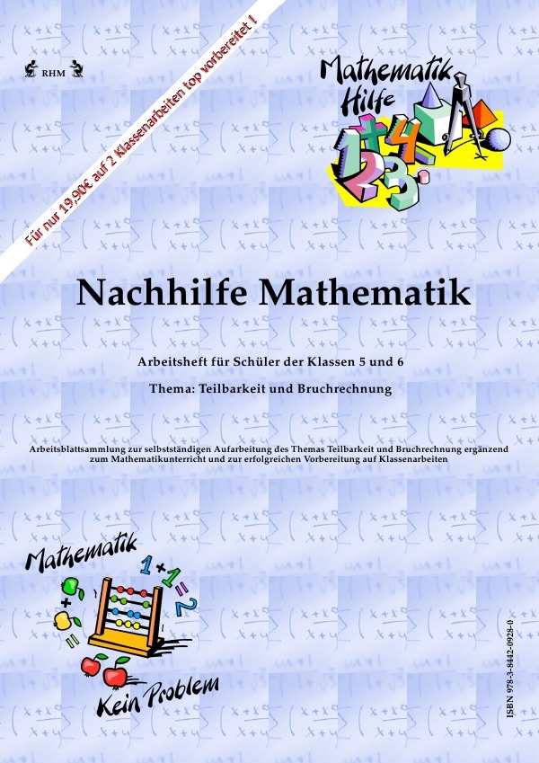 Cover: 9783844209280 | Nachhilfe Mathematik - Teilbarkeit und Bruchrechnung | RHM RHM | Buch