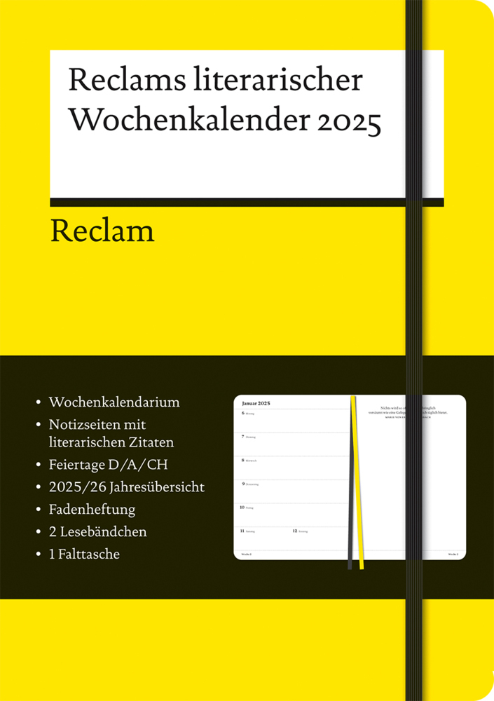 Cover: 9783150950319 | Reclams literarischer Wochenkalender 2025 | Kalender | Flexobroschur