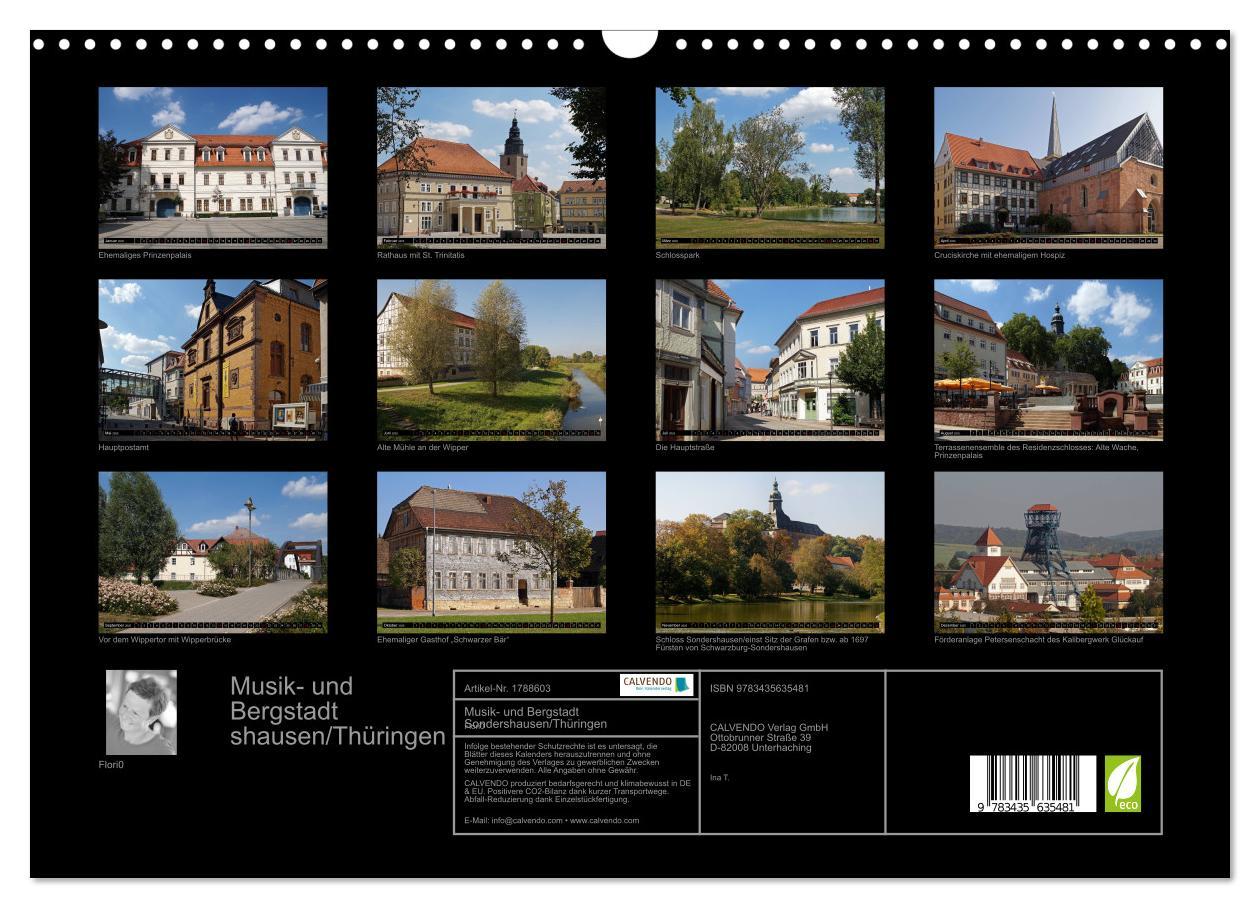 Bild: 9783435635481 | Musik- und Bergstadt Sondershausen/Thüringen (Wandkalender 2025 DIN...