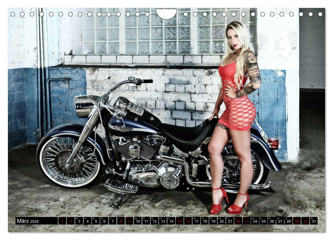 Bild: 9783435206520 | Motorräder &amp; Sexy Girls (Wandkalender 2025 DIN A4 quer), CALVENDO...