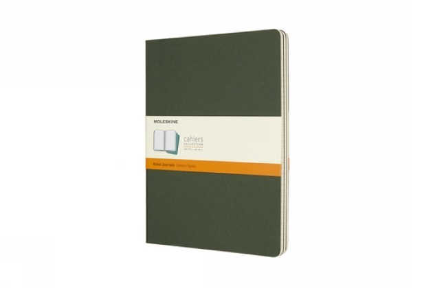 Cover: 8055002855334 | Moleskine Cahier Xlarge, 3er Set, Liniert, Kartoneinband, Myrtengrün