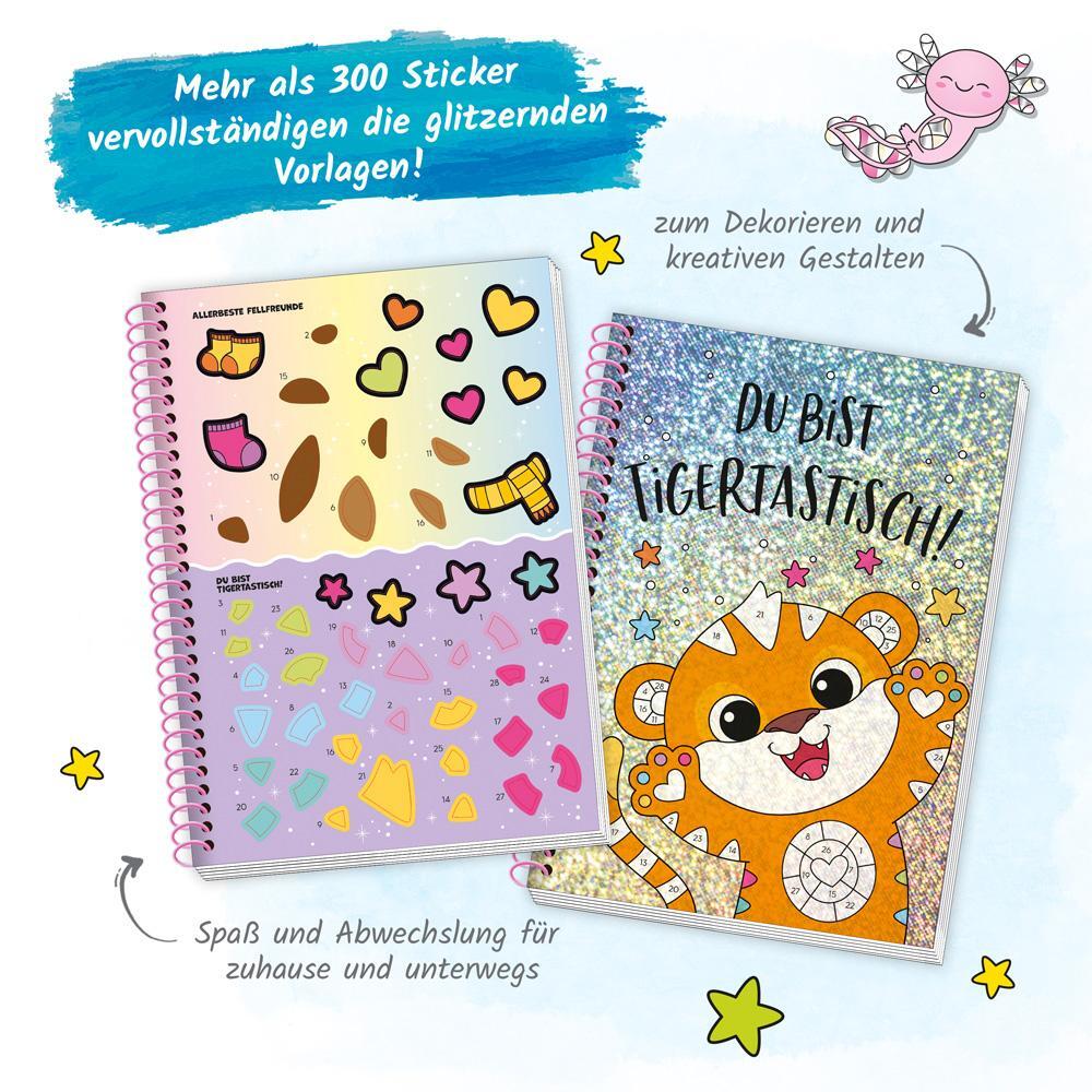 Bild: 9783988021526 | Trötsch Beschäftigungsbuch Stickerbuch Tierischer Stickerspaß | KG