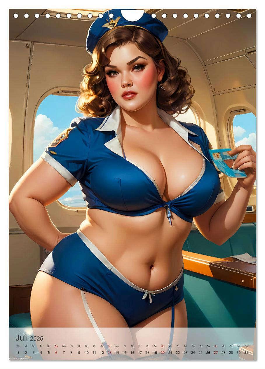 Bild: 9783457209073 | Pin-up Girls - Dralle Schönheiten (Wandkalender 2025 DIN A4 hoch),...