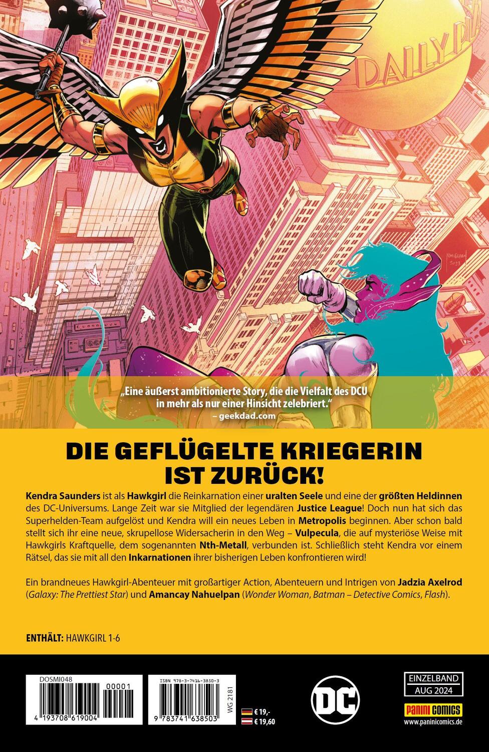 Rückseite: 9783741638503 | Hawkgirl: Aufbruch in die Zukunft | Jadzia Axelrod (u. a.) | Buch