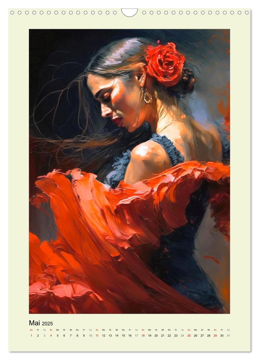 Bild: 9783435872268 | Flamenco. Anmutige Tänzerinnen. Illustrationen (Wandkalender 2025...