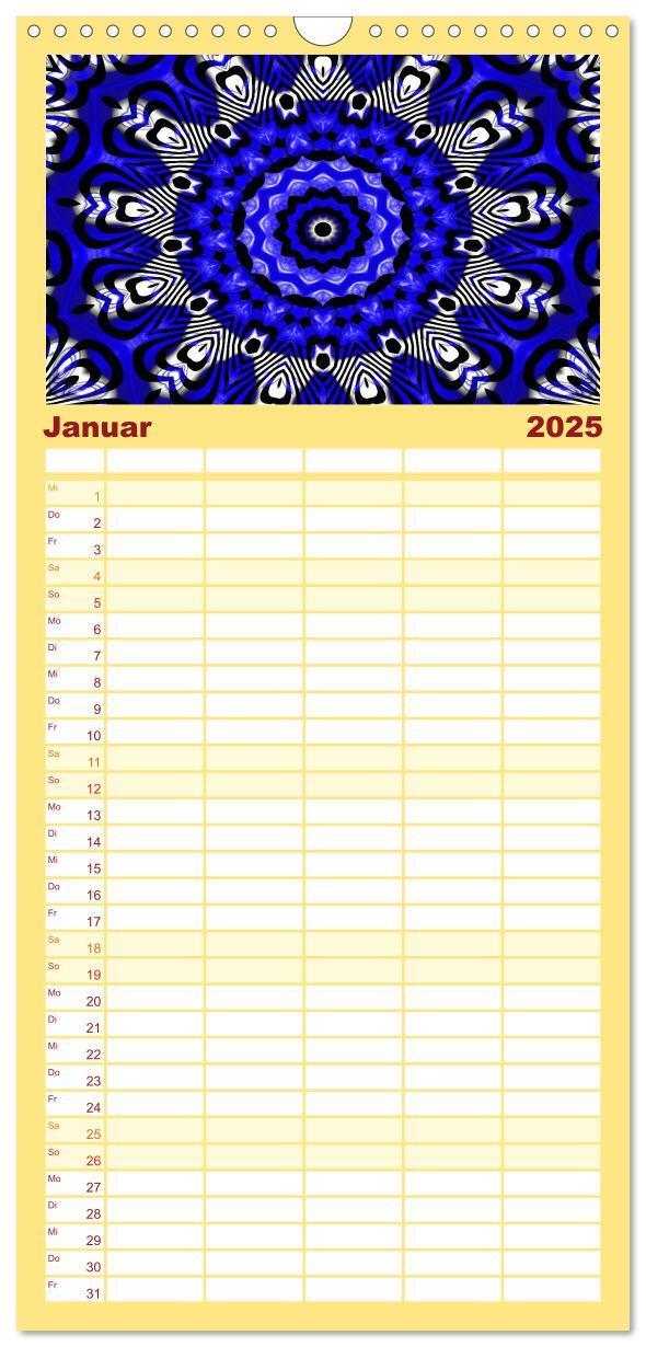 Bild: 9783457122358 | Familienplaner 2025 - Mandala Träume mit 5 Spalten (Wandkalender,...