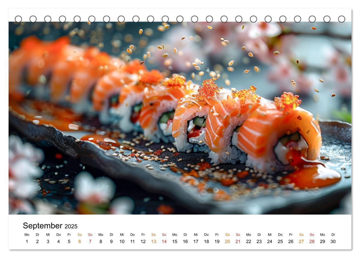 Bild: 9783457129340 | Sushi für Gourmets (Tischkalender 2025 DIN A5 quer), CALVENDO...