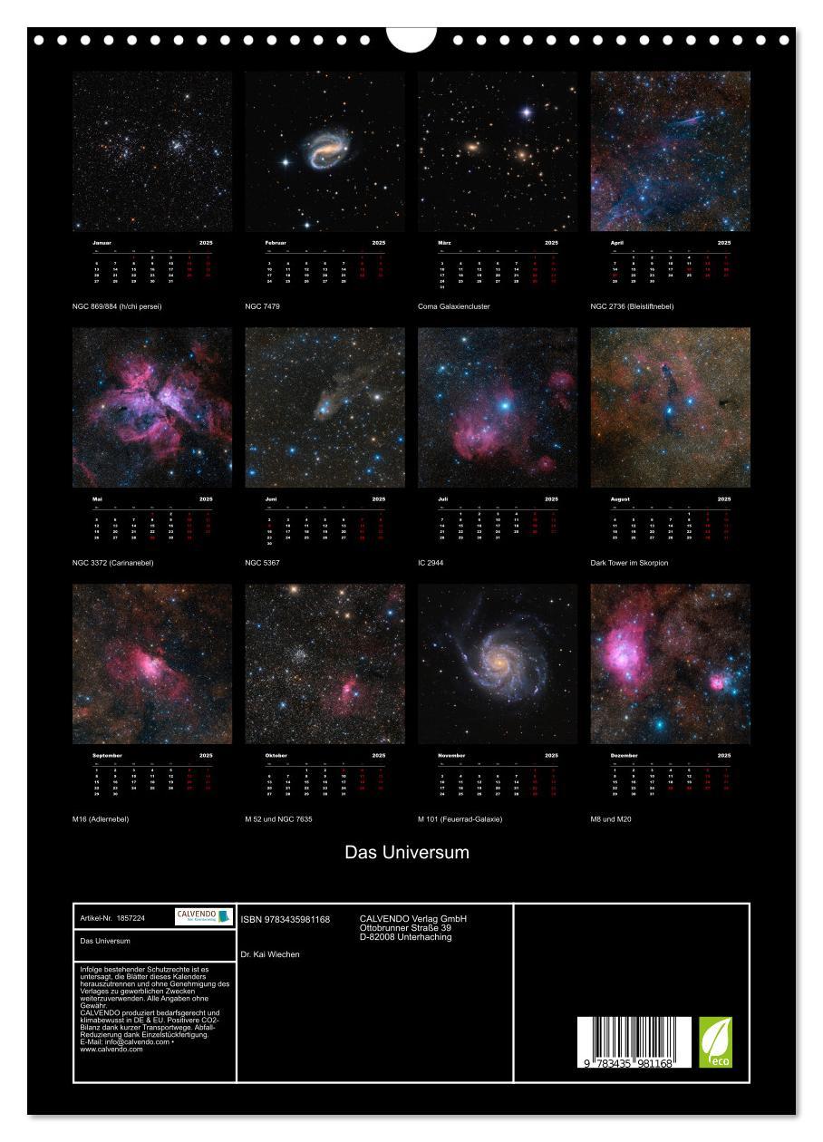 Bild: 9783435981168 | Das Universum (Wandkalender 2025 DIN A3 hoch), CALVENDO Monatskalender