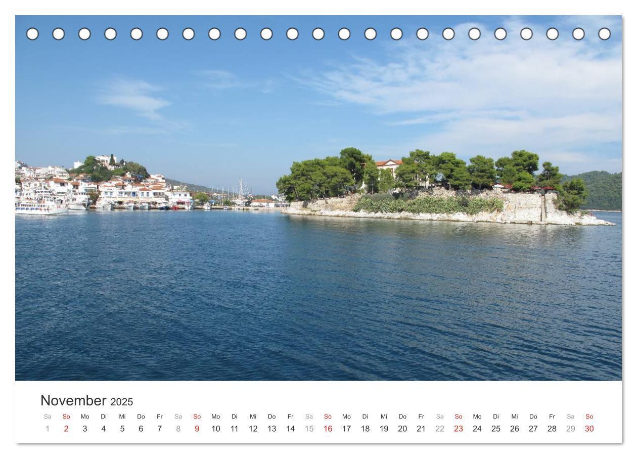 Bild: 9783435500758 | Sporadeninsel Skiathos (Tischkalender 2025 DIN A5 quer), CALVENDO...