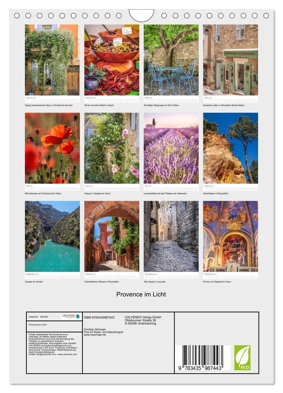 Bild: 9783435987443 | Provence im Licht (Wandkalender 2025 DIN A4 hoch), CALVENDO...