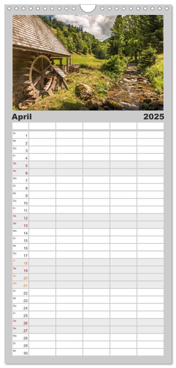 Bild: 9783457192870 | Familienplaner 2025 - Schwarzwald mit 5 Spalten (Wandkalender, 21 x...