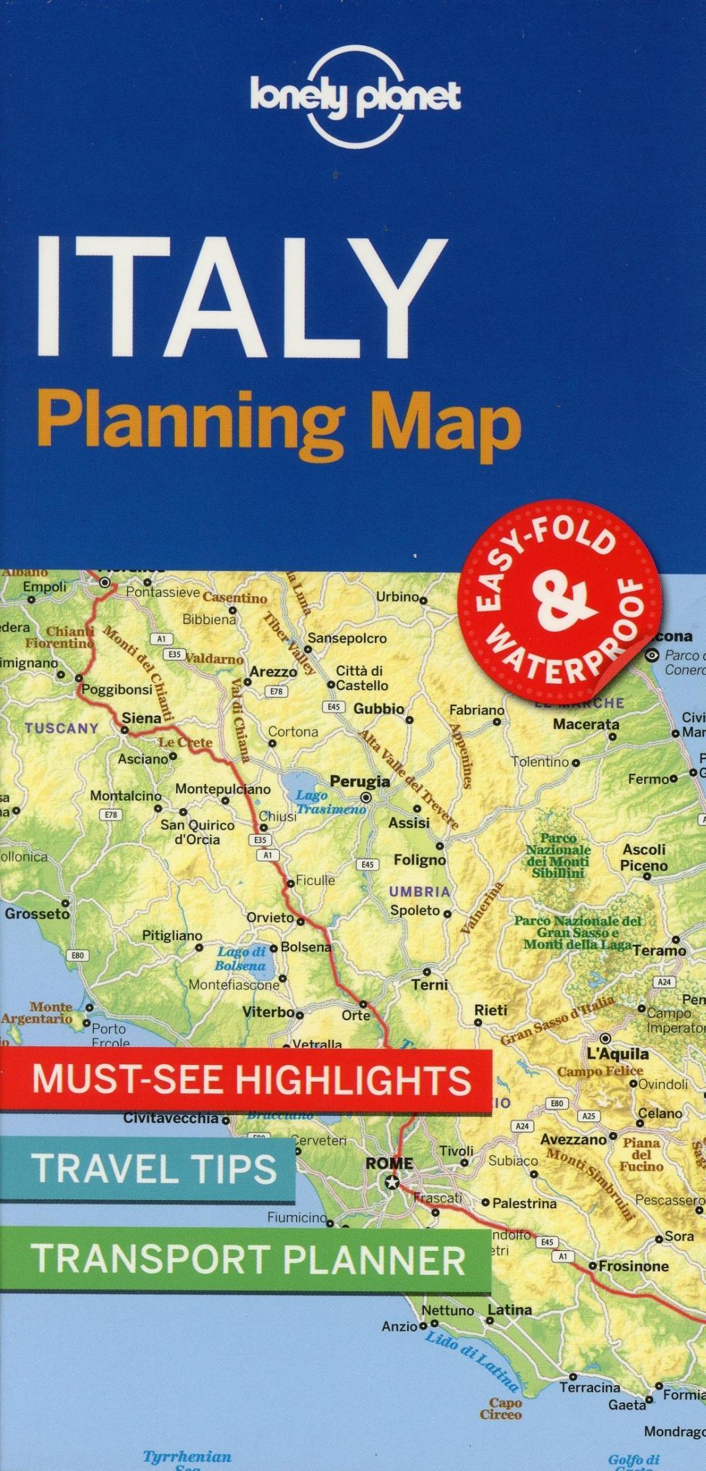 Cover: 9781786579072 | Lonely Planet Italy Planning Map | Lonely Planet | (Land-)Karte | 2017