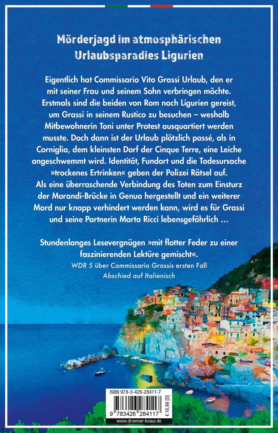 Rückseite: 9783426284117 | Azzurro mortale | Ein neuer Fall für Commissario Vito Grassi | Bonetto