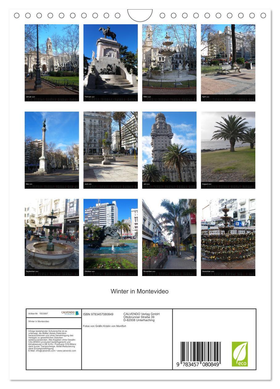 Bild: 9783457080849 | Winter in Montevideo (Wandkalender 2025 DIN A4 hoch), CALVENDO...