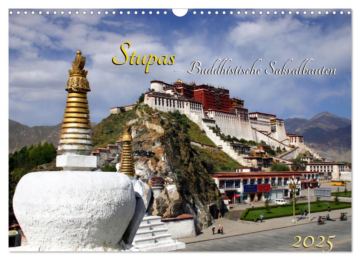 Cover: 9783435374021 | Stupas ¿ Buddhistische Sakralbauten 2025 (Wandkalender 2025 DIN A3...