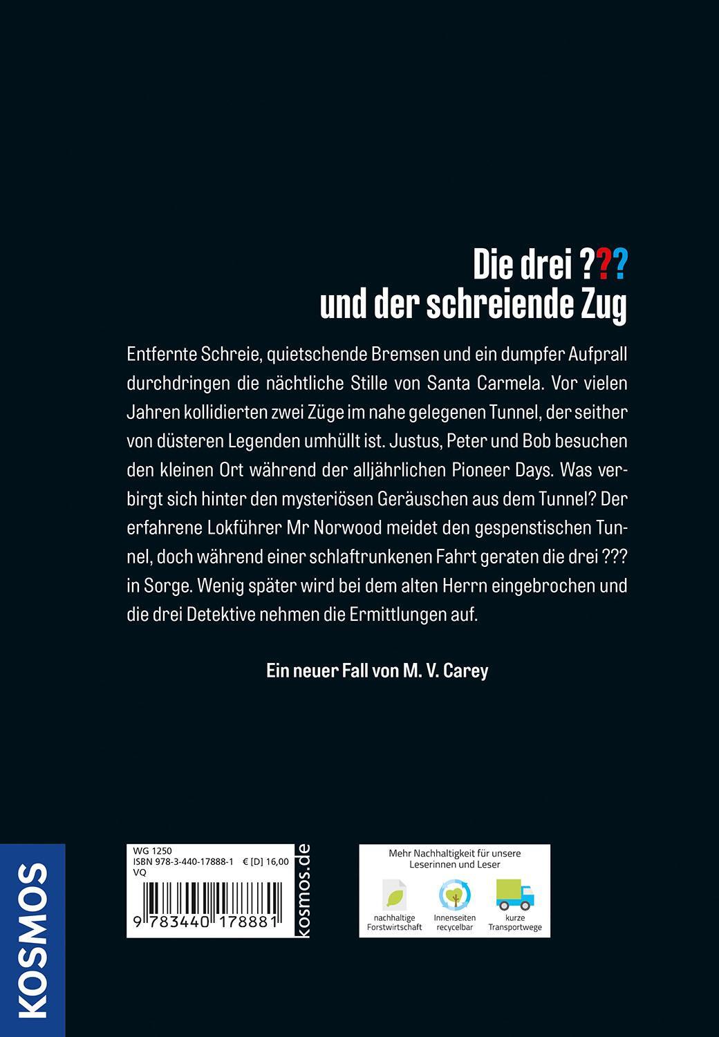 Bild: 9783440178881 | Die drei ??? und der schreiende Zug | M. V. Carey | Buch | 168 S.