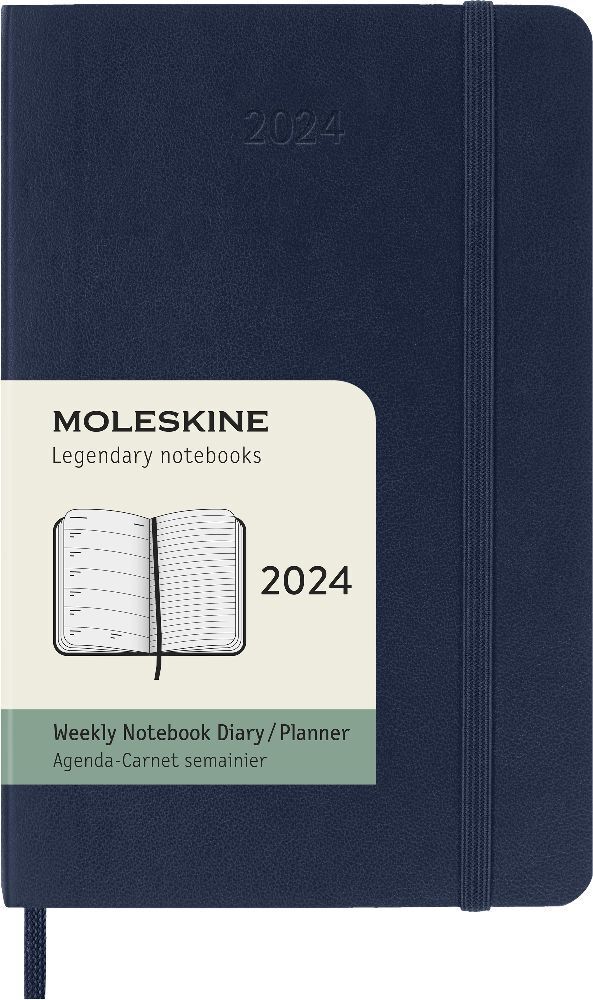 Bild: 8056598856712 | Moleskine 12 Monate Wochen Notizkalender 2024, Pocket/A6, Saphir