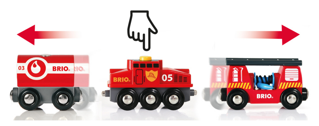 Bild: 7312350338447 | BRIO World 33844 Feuerwehr-Löschzug - Feuerwehrzug mit...