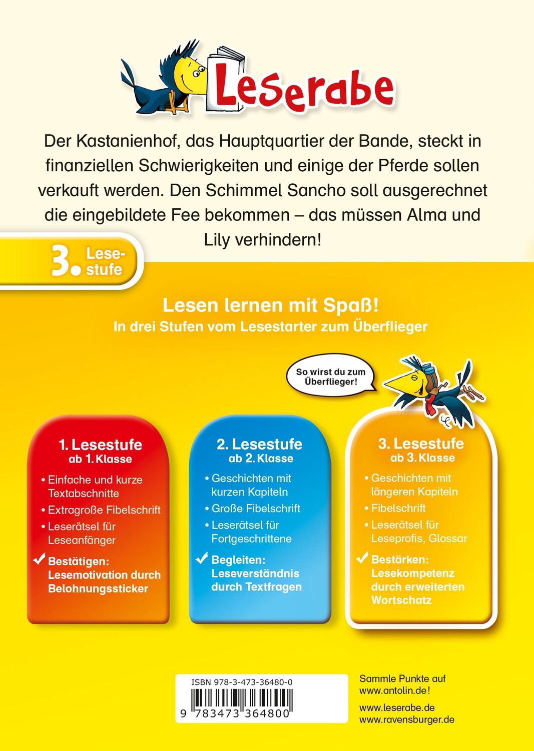 Rückseite: 9783473364800 | Die Hufeisenbande - Leserabe 3. Klasse - Erstlesebuch für Kinder ab...