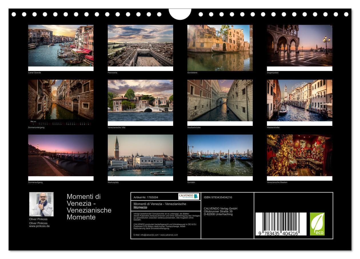 Bild: 9783435404216 | Momenti di Venezia - Venezianische Momente (Wandkalender 2025 DIN...