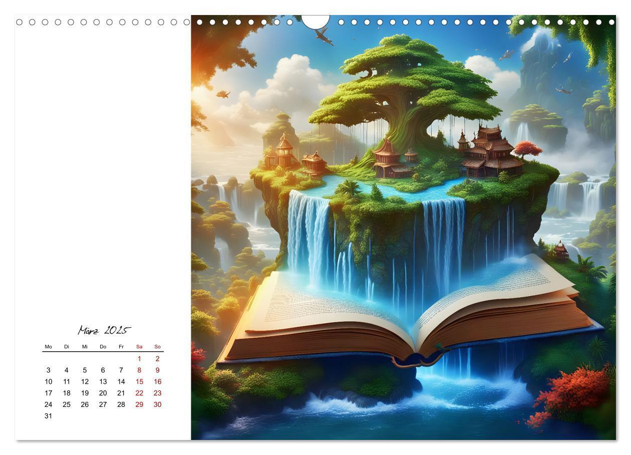 Bild: 9783457172643 | Fantastische surreale Bücherwelten (Wandkalender 2025 DIN A3 quer),...