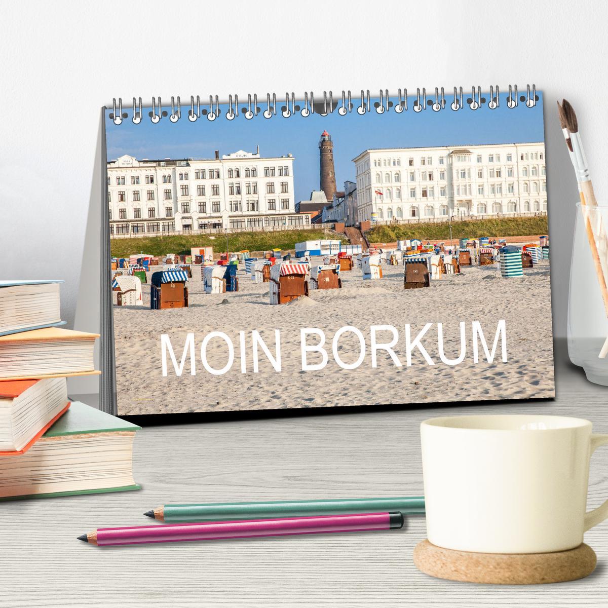 Bild: 9783435073986 | Moin Borkum (Tischkalender 2025 DIN A5 quer), CALVENDO Monatskalender