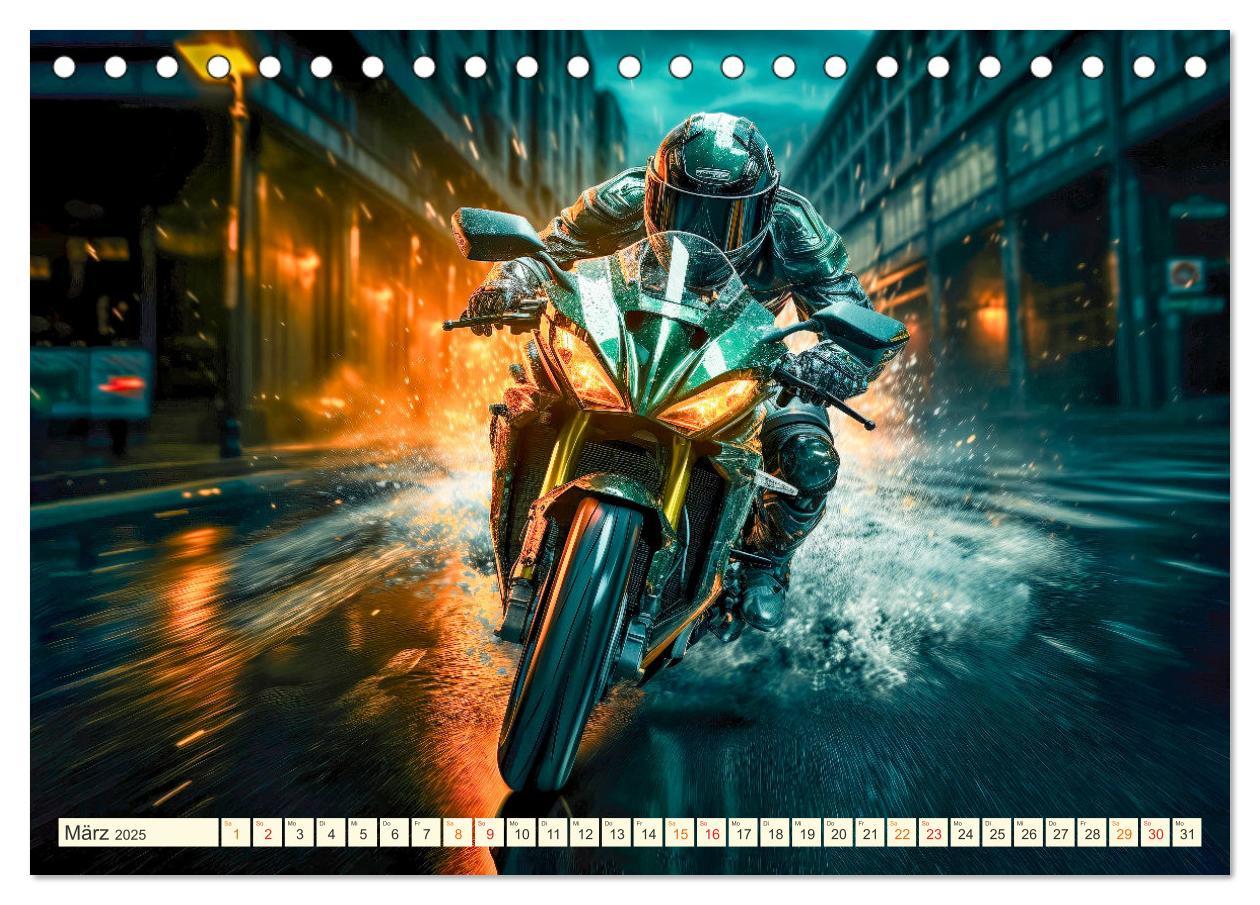 Bild: 9783383892349 | Motorrad Fantasien (Tischkalender 2025 DIN A5 quer), CALVENDO...