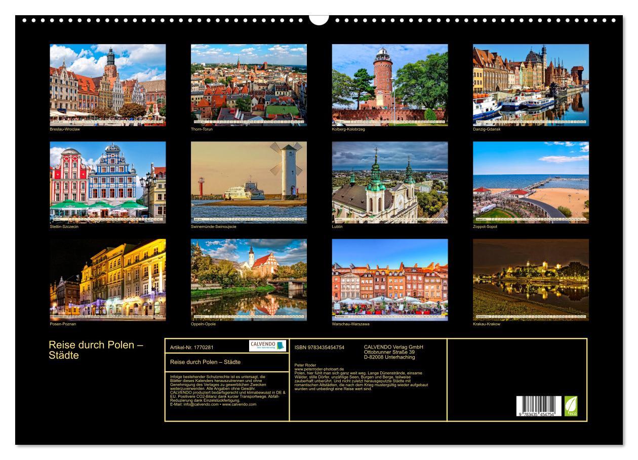 Bild: 9783435454754 | Reise durch Polen ¿ Städte (Wandkalender 2025 DIN A2 quer),...