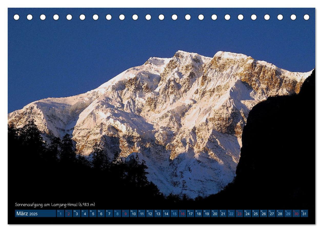 Bild: 9783435036875 | Der Annapurna Trek (Tischkalender 2025 DIN A5 quer), CALVENDO...